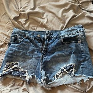 Blue jeans shirts with design, barely worn